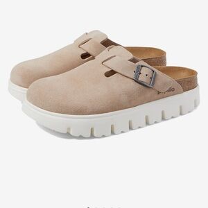 Papillio by Birkenstock Boston Chunky Platform Clog In Warm Sand Size 39